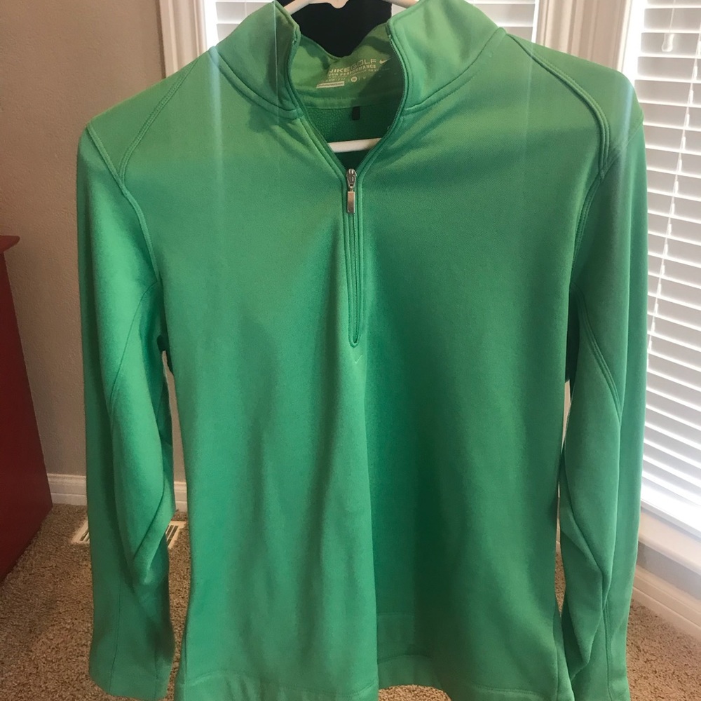 Nike Golf 3/4 zip jacket pullover medium green